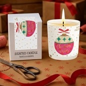 Vanilla Scented Christmas Candle - Christmas Wishes Bauble Vanilla Scented Christmas Candle - Christmas Wishes Bauble