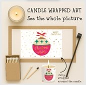 Vanilla Scented Christmas Candle - Christmas Wishes Bauble