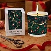 Vanilla Scented Christmas Candle - Robins Vanilla Scented Christmas Candle - Robins