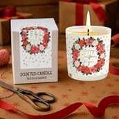 Vanilla Scented Christmas Candle - Christmas Wreath Vanilla Scented Christmas Candle - Christmas Wreath