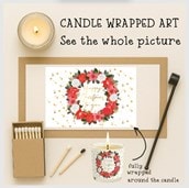 Vanilla Scented Christmas Candle - Christmas Wreath