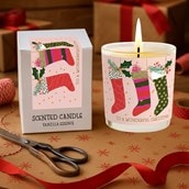 Vanilla Scented Christmas Candle - Christmas Stockings Vanilla Scented Christmas Candle - Christmas Stockings