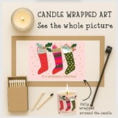 Vanilla Scented Christmas Candle - Christmas Stockings Vanilla Scented Christmas Candle - Christmas Stockings