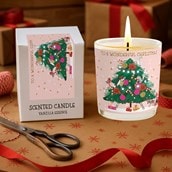 Vanilla Scented Christmas Candle - Christmas Tree Vanilla Scented Christmas Candle - Christmas Tree