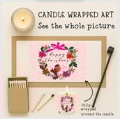 Vanilla Scented Christmas Candle - Christmas Wreath & Robin Vanilla Scented Christmas Candle - Christmas Wreath & Robin