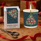 Vanilla Scented Christmas Candle - Robins In A Christmas Tree Vanilla Scented Christmas Candle - Robins In A Christmas Tree