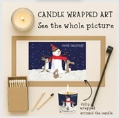 Vanilla Scented Christmas Candle - Snowman & Rabbits Vanilla Scented Christmas Candle - Snowman & Rabbits