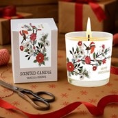 Vanilla Scented Christmas Candle - Robin On A Branch Vanilla Scented Christmas Candle - Robin On A Branch