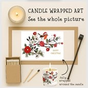 Vanilla Scented Christmas Candle - Robin On A Branch Vanilla Scented Christmas Candle - Robin On A Branch