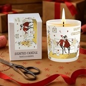 Vanilla Scented Christmas Candle - Couple On The Couch