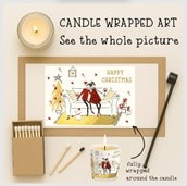 Vanilla Scented Christmas Candle - Couple On The Couch