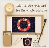 Vanilla Scented Christmas Candle - Christmas Wreath