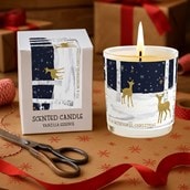 Vanilla Scented Christmas Candle - Deer In A Snowy Woodland