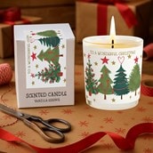 Vanilla Scented Christmas Candle - Christmas Trees