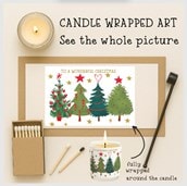 Vanilla Scented Christmas Candle - Christmas Trees