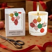 Vanilla Scented Christmas Candle - Christmas Baubles