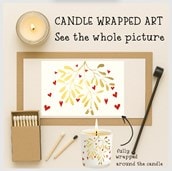 Vanilla Scented Christmas Candle - Gold Mistletoe