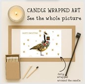 Vanilla Scented Christmas Candle - Christmas Goose With a Gift Vanilla Scented Christmas Candle - Christmas Goose With a Gift