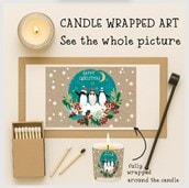 Vanilla Scented Christmas Candle - Christmas Penguins Vanilla Scented Christmas Candle - Christmas Penguins