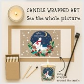 Vanilla Scented Christmas Candle - Polar Bears