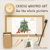 Vanilla Scented Christmas Candle - Animals Around The Tree Vanilla Scented Christmas Candle - Animals Around The Tree