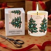 Vanilla Scented Christmas Candle - Christmas Trees
