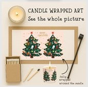 Vanilla Scented Christmas Candle - Christmas Trees