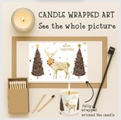 Vanilla Scented Christmas Candle - Reindeer & Christmas Trees Vanilla Scented Christmas Candle - Reindeer & Christmas Trees