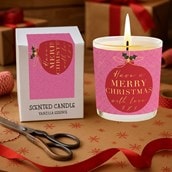 Vanilla Scented Christmas Candle - Merry Christmas Bauble