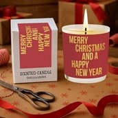 Vanilla Scented Christmas Candle - Merry Christmas And A Happy New Year