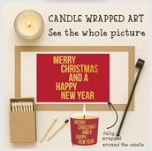 Vanilla Scented Christmas Candle - Merry Christmas And A Happy New Year