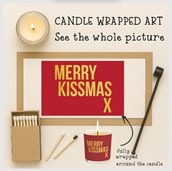 Vanilla Scented Christmas Candle - Merry Kissmas