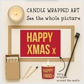 Vanilla Scented Christmas Candle - Happy Xmas