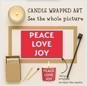 Vanilla Scented Christmas Candle - Peace Love Joy