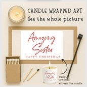 Vanilla Scented Christmas Candle - Amazing Sister