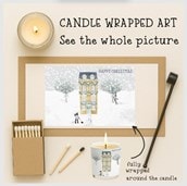 Vanilla Scented Christmas Candle - Gold House In The Snow