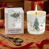 Vanilla Scented Christmas Candle - Christmas Scene