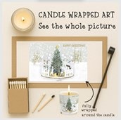 Vanilla Scented Christmas Candle - Christmas Scene