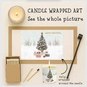 Vanilla Scented Christmas Candle - Snowy Christmas Tree