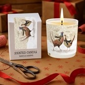 Vanilla Scented Christmas Candle - Pheasants In The Snow