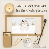 Vanilla Scented Christmas Candle - Two Snowmen Vanilla Scented Christmas Candle - Two Snowmen