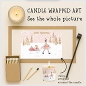 Vanilla Scented Christmas Candle - Girl With Sleigh Of Gifts
