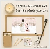 Vanilla Scented Christmas Candle - Snowman And Girl Vanilla Scented Christmas Candle - Snowman And Girl