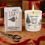 Vanilla Scented Christmas Candle - Cosy Christmas Lounge