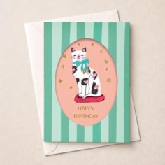 Birthday Card - Birthday Cat Birthday Card - Birthday Cat