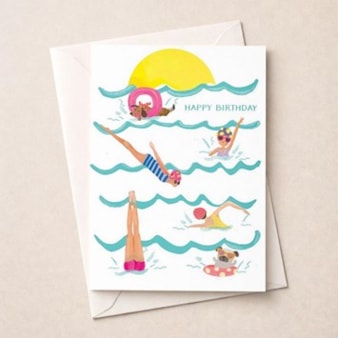 Birthday Card - Ladies Sea Swimming