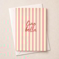 Open Card - Candy Stripe Ciao Bella Open Card - Candy Stripe Ciao Bella
