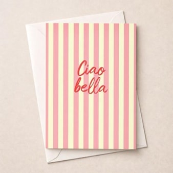 Open Card - Candy Stripe Ciao Bella Open Card - Candy Stripe Ciao Bella