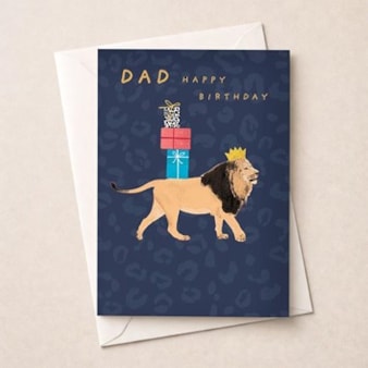 Dad Birthday Card - Dad Lion