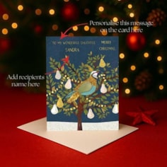 Personalised Christmas Card - Partridge In A Pear Tree